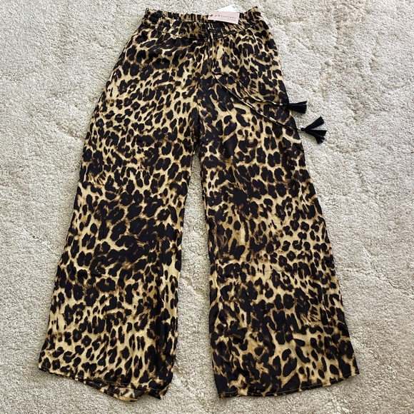 Leopard Wide Leg Pants Size Small NEW with Tags Philosophy - Picture 1 of 13
